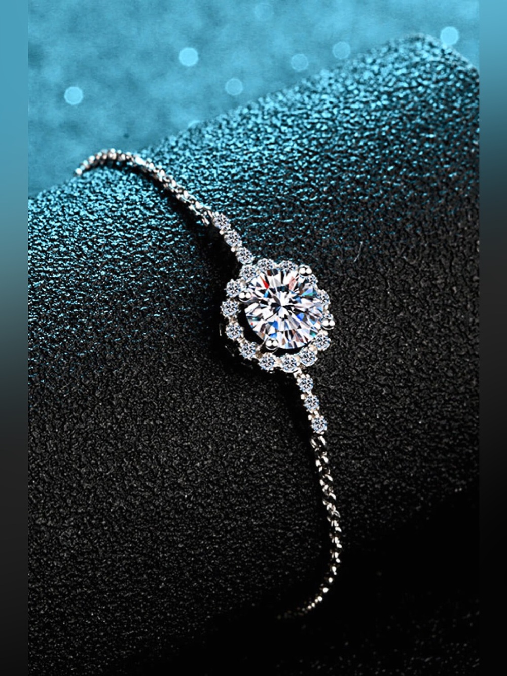 1 Carat Moissanite Chain Bracelet